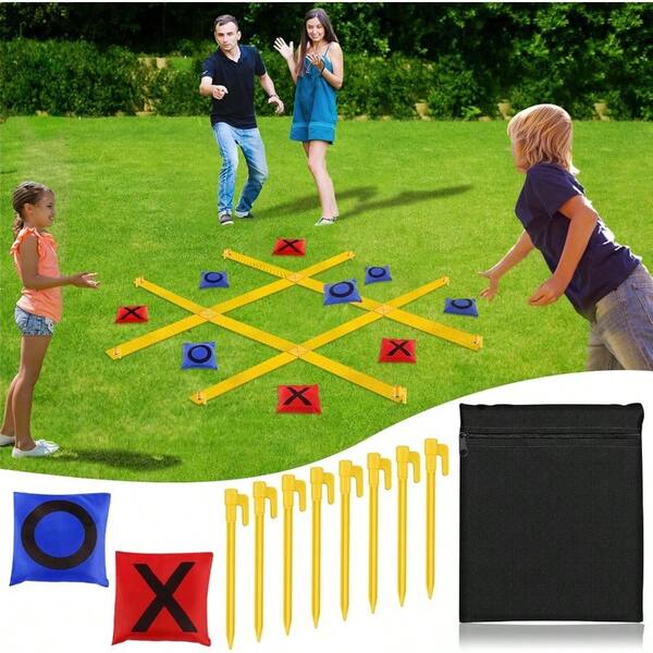 Giant Tic Tac Toe Strap Game 4 Ft X 4 Ft Portable Tic Tac Toe Bean Bag Toss Game Large Yard Toss Game Tic Tac Toss Across Camping Games For And Families.