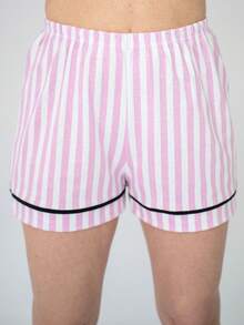 American Short Pajama Set + American Short-Sleeved Nightgown - Orange Hearts - Nhiều màu - Xem 10