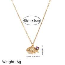 这款趣味十足、可爱又时尚的珍珠、小鱼、水母、企鹅灯笼鱼项链，镶嵌锆石并镀18K金，尽显魅力，个性十足，适合女性日常穿搭、派对、音乐节等场合佩戴。镀金首饰，女士首饰。 - 彩色 - 查看 2