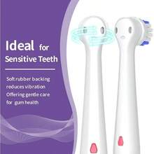 8 Unidades de Cabezales de Repuesto para Cepillo de Dientes - 4 Cabezales de Limpieza Estndar+ 4 Cabezales de Limpieza Multiangulo, Cabezales de Cepillo de Precisin Compatibles con, Cepillos de Dientes Elctricos Profesionales - inicial - Ver 3