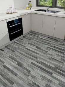 ucdfi 1卷加厚木纹PVC自粘地板贴纸防水地板墙贴室内家居装饰墙纸剥离粘贴防水耐磨贴纸 - 淺灰色 - 查看 6