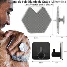 Cepillo de silicona para cuerpo, silicone scrubber para multifunción, cepillo corporal silicon de baño exfoliante, estropajo para cuerpo, cepillo para baño corporal de la piel(Negro) - Rosa - Ver 8