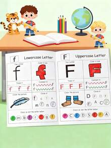 48 Pages Children's ABC Letter Tracing Workbook | A-Z Letter Practice, Suitable For Preschool And Kindergarten | Fun Early Writing Practice Book, Includes Drawing Pages, Practice Book, Magic Word Practice, Great Gift As Well As A Practical And Durable English Writing Practice Book, Ideal For Back To School Season. - Multicolor - View 6