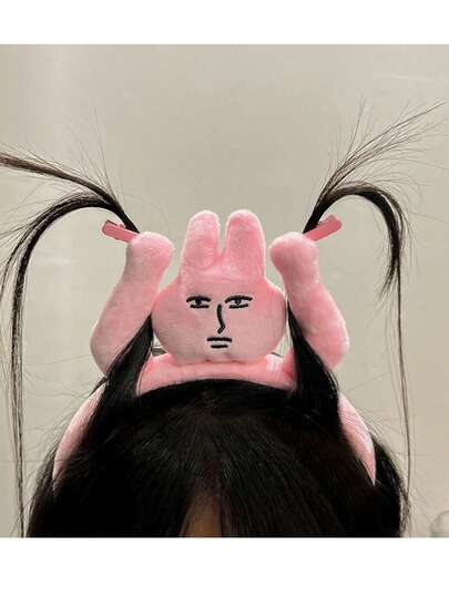 Băng đô thỏ hồng, băng đô vui nhộn và hài hước, kẹp tóc mái, kéo tóc, băng đô hoạt hình, băng đô rửa mặt, kẹp tóc đội đầu