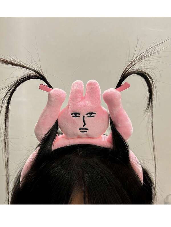 Băng đô thỏ hồng, băng đô vui nhộn và hài hước, kẹp tóc mái, kéo tóc, băng đô hoạt hình, băng đô rửa mặt, kẹp tóc đội đầu