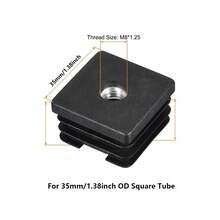 4个黑色塑料圆/方盖 M6 M8 孔螺母保护塞垫圈防尘密封端盖椅子家具配件 - 彩色 - 查看 22