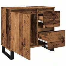 vidaXL Waschbeckenunterschrank Altholz-Optik 65x33x60 Cm Holzwerkstoff - Giallo - Visualizzare 8
