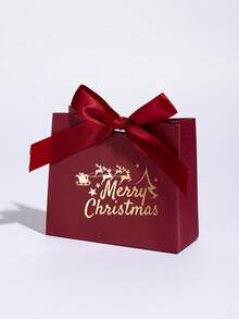 10 piezas Cajas de regalo de Navidad con cinta - Diseño festivo rojo 'Feliz Navidad' para dulces, chocolates y regalos pequeños - Ideal para decoración navideña, recuerdos de fiesta y relleno de calcetines, y decoraciones navideñas Feliz Navidad, Navidad - Multicolor - Ver 2