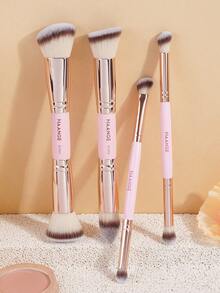 MAANGE 2/4件套专业高效化妆刷套装，包含粉底刷、腮红刷、散粉刷、修容刷、高光刷、眼影刷和遮瑕刷。柔软耐用，适合居家或旅行使用。粉底刷尤其适合搭配粉底液，是送给女性和女孩的绝佳礼物。 - 彩色 - 查看 6