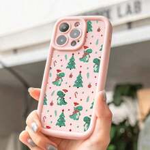 Funda navideña para phone 17 Pro Max con estampado de hombre de jengibre, reno, copos de nieve y Papá Noel. Bordes altos, resistente a caídas y golpes. Compatible con phone 17 Pro, 17 Pro Max, 17 Pro Max, 17 Pro Max, 17 Pro Max, 16 Pro Max, 16 Plus, 16, 15, 14, 13, 12, 11, XS, XS, XR, S22 Plus, S23 Ultra, S24 FE y S25. Diseño bonito y elegante. Halloween, San Valentín o regalos. - Blanco - Ver 3