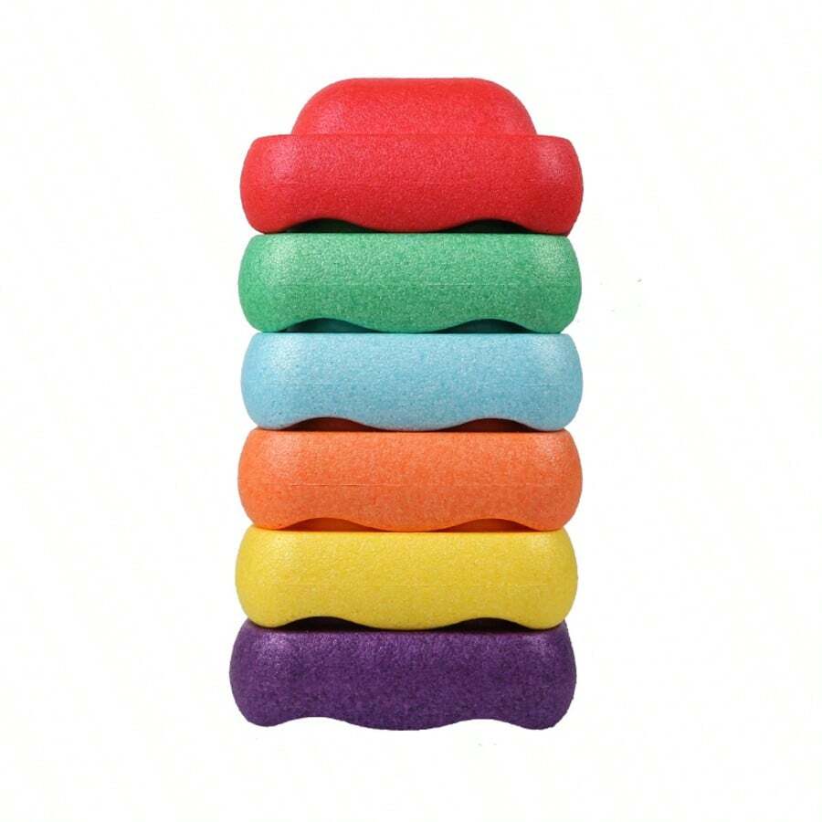 1 Peça Pedra de Equilíbrio Colorida - Cultiva Coordenação e Habilidades Sensoriais para Adolescentes - Ideal para Decoração Doméstica e Presentes de Feriado - Multicolorido - Visão 1