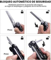 ANMIEN Navaja Multiusos 16 en 1 - Pinzas, Tijeras, Destornillador, Alicates Multiherramientas Plegable para Camping, Emergencias y Reparaciones - 1 - Ver 4