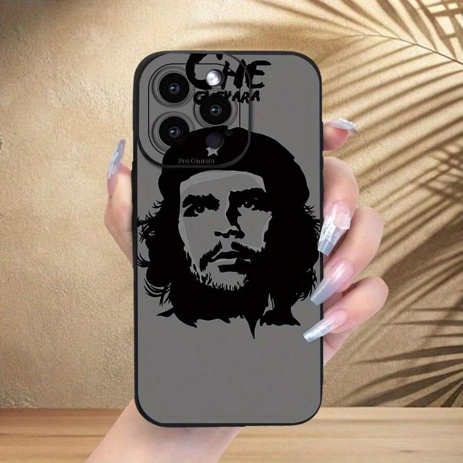 Una funda de teléfono negra con diseño de retrato elegante que ofrece protección completa para la lente, es duradera, tiene un tacto mate premium y es resistente a caídas y huellas dactilares, compatible con los modelos de 16, 15, 14, 13, 12, 11 Pro Plus, Promax, Mini, XR, XS, Xsmax, SE, 7 y 8. Puede ser un gran regalo para padres y... - Mezcla de colores - Ver 1