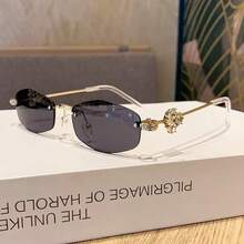 1 Pair Super Light & Large Square Eyeglasses, Versatile Stylish Street Fashion Fashion Glasses For Women, Slimming Big Frame For Clubbing, Daily Life Matching And Outdoor Travel Accessories, Essential For Summer - Multicolor - View 1