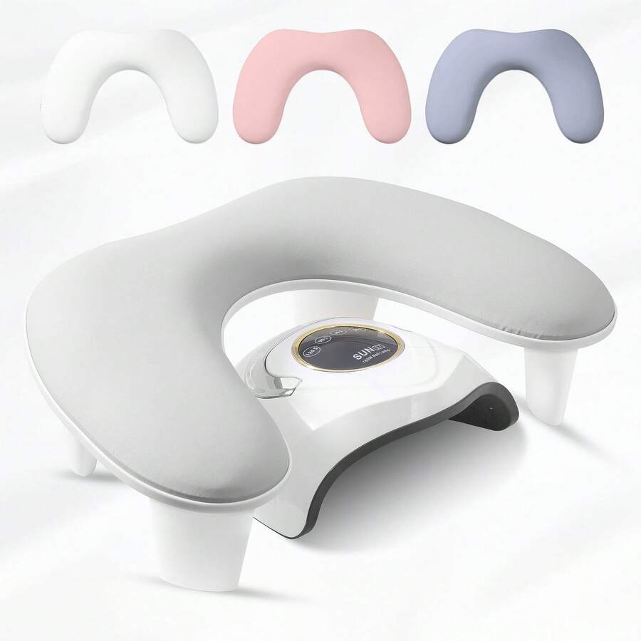 Apoio de Braço para Manicure Profissional - Apoio de Mão em Forma de U para Manicure, Apoio de Braço para Manicure em Couro Sintético Super Macio Grande para Técnicos de Unhas Acrílicas, Apoio de Mão para Manicure em Couro Sintético PU Super Macio Grande, Apoio de Braço para Manicure Profissional para Salão