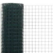 vidaXL Stahldrahtzaun Mit PVC-Beschichtung 25x0,5 M Grün - Grey - View 3