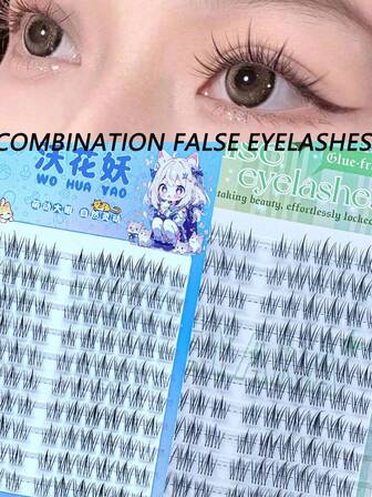240pcs 2 Pieces Combo False Eyelashes For Multiple Style Experiences - Extra Large Capacity - Bestselling European And American Style False Eyelashes