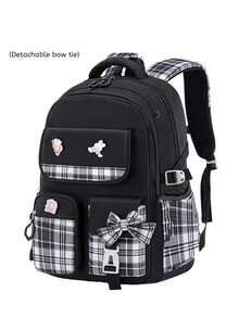 1 件女孩学校背包，可爱儿童背包，女孩小学生背包带隔层，返校礼物