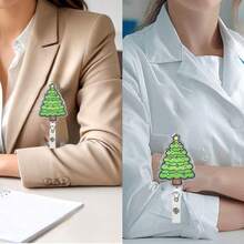 1 Peça Clipe Versátil de Crachá, Crachá Acrílico Personalizado com Contas Verdes para Crachá de Identificação, Carretel de Crachá Retrátil Divertido para Enfermeira, Porta-Cartão de Nome Prático para Enfermeiras, Equipe Médica, Médicos, Estudantes, Professores, Trabalhadores de Escritório, Homens e Mulheres, Ótimo Presente para Família e Amigos - Pérola Verde Ganso