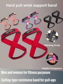 1 Dây đeo cổ tay tập tạ đôi | Dây đeo nâng tạ hình số 8 | Chuyên dụng cho tạ đòn, tạ đơn, tập ném cao | Dùng cho phòng tập và tập thể dục | Thấm hút mồ hôi chống trượt | Bảo vệ cổ tay cho cả nam và nữ - Nhiều màu - Xem 2