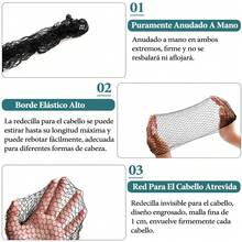ANTSAY 50 Piezas Red Para El Cabello Peluca Reusable Alimentos Higiene Empaquetadas individualmente Borde de nylon elástico alto Redes invisibles para el cabello para mujeres Bollos Servicio de comida Bailarín Pelucas de cocina Negro - Negro - Ver 2