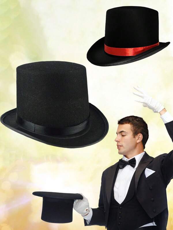 1 pièce Chapeau haut de forme de gentleman magicien, léger et confortable à porter, idéal pour les représentations sur scène, les tournées de théâtre, la magie de rue et les fêtes à thème