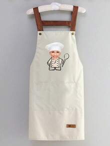 1件定制围裙，适合爸爸、父亲、男士、女士，可定制文字和Logo，厨师烹饪厨房围裙，个性化防水厨房围裙，可定制Logo和名字，厨师烹饪围裙，送给妈妈、丈夫、女朋友、男朋友的完美礼物，父亲节、情人节、母亲节、生日、周年纪念日、毕业典礼、婚礼，表达爱意，独特，家庭和睦。