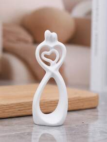 1pc European Style Couple Statue Decor, Holiday Home Decoration, Suitable For Home, Office, Dining Table, Valentine's Day Gift