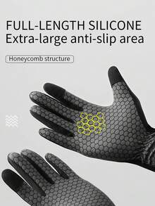 1 Par de Luvas Equestres Profissionais - Duráveis, Antiderrapantes, Respiráveis e Confortáveis. Disponíveis nas Cores Cinza e Preto. Compatível com Tela Sensível ao Toque, Adequado para Equitação, Caminhada ou Uso Diário