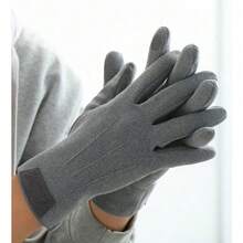 Best-Selling Men's/Women's Fashionable Solid-Color Simple Gloves For Winter Warmth With Added Insulation, Touchscreen Design, Suitable For Driving And Cycling. Hand Warmer - Multicolor - View 6