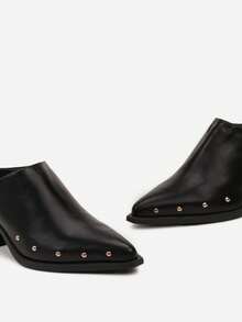 Tacchi a punta stile cowgirl - Scarpe casual estive da donna - nero - Visualizzare 5