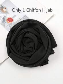 2 件女士围巾领带帽套装，百搭百搭帽子和头巾组合，适合长袍和长袍服装，弹力帽和雪纺围巾组合休闲装配饰女士 - 黑色 - 查看 9