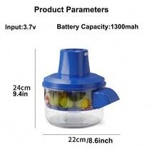 Say Goodbye To The Hassle Of Peeling Garlic With Your Nails Or Oranges With Your Hands! A Single Machine Can Easily Handle The Peeling Of All Fruits And Vegetables - Suitable For Both Home And Commercial Use. - Royal Blue - View 6