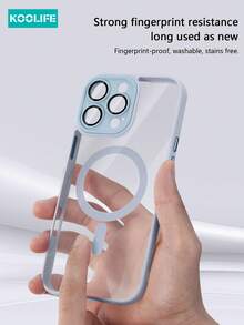 1 件 Koolife 磁性无线充电，金属按钮，内置镜头膜，亲肤透明防摔全覆盖手机保护壳，PC+TPU，兼容 17 ProMax/17/17 Pro/17 Air/12/12 Pro/12 ProMax/13/13 Pro/13 ProMax/14/14 Plus/14 Pro/14 ProMax/15/15 Pro/15 Plus/15 ProMax/16 Pro/16 Plus/16e/16 ProMax