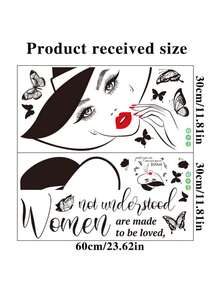 Straw Hat Girl English Decorative Stickers PVC Stickers Removable Self-Adhesive Easy-To-Tear Stickers Home Decoration Make Your Life Freshen Up Holiday Decorative Stickers Birthday Graduation Gift - Multicolor - View 7