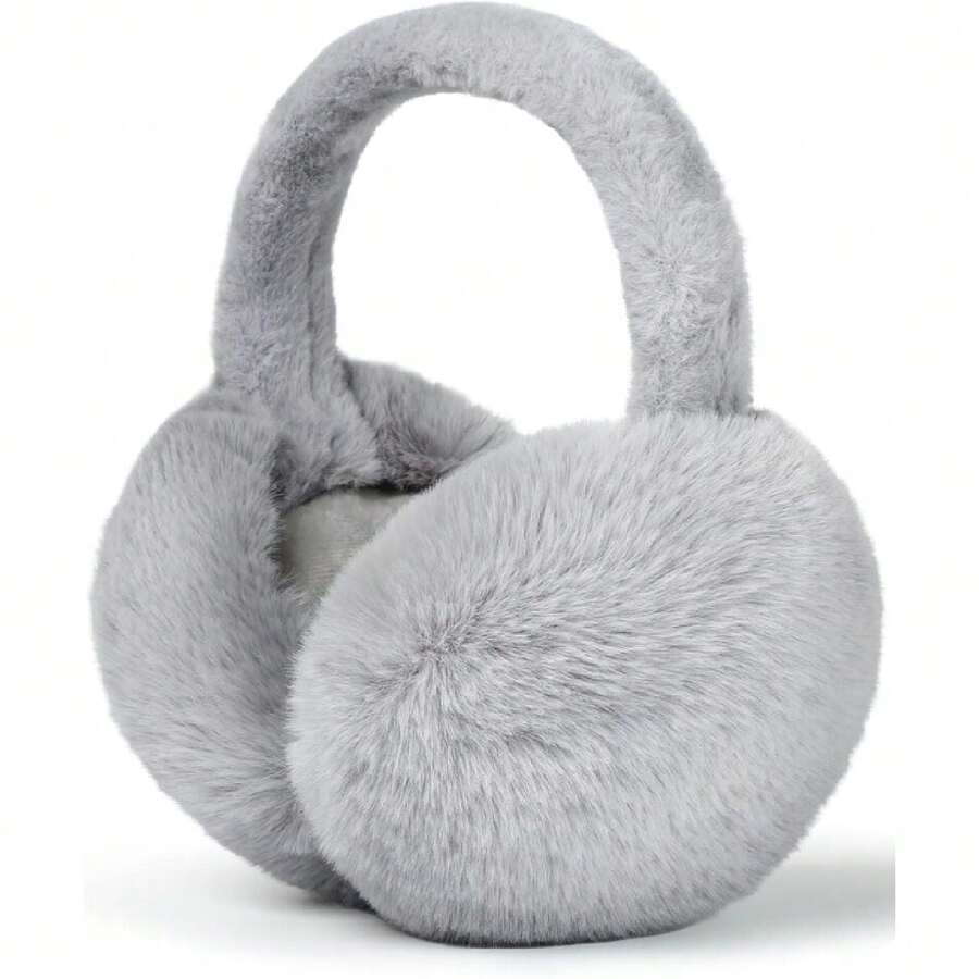 Ear Muffs Winter Women Men Soft Earmuffs Cute Ear Covers Cold Weather Fluffy Ear Warmers Headband Winter Accessories,26339491 - 深灰色 - 查看 1