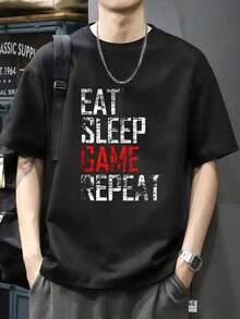 Eat Sleep Game Repeat Video Game Gift - 黑色 - 查看 7