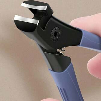 1 Pc Heavy Duty Nail Clipper: For Thick Nails, Classic Blue , Water-Resistant, Large Opening, Easy-Grip Handle, Daily Use