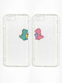 2 piezas Fundas de teléfono transparentes, Fundas de teléfono con dinosaurios, Fundas de teléfono para parejas, Compatibles con , Funda de teléfono, Funda compatible con iPhone 17 Pro Max, Cubiertas, Funda de teléfono linda, Compatible con funda 13, Compatible con funda 15, Compatible con funda 16 Pro Max, Compatible con funda 16, Compatible con funda 14, Compatible con funda 15, Compatible con funda 16 Plus, Adecuado como regalo de cumpleaños, novia, novio o para uso personal - transparente - Ver 8