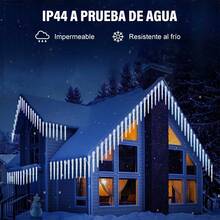 VOICEPTT Luces de Carámbano de Navidad, 4.3M 10 LED Carámbanos de Baja Presión, Impermeable IP44, Luces Parpadeantes de Hadas para Navidad, Aleros, Bodas, Decoración Exterior e Interior, Blanco Frío - 1 - Ver 2
