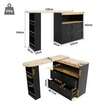 Bar Tables - Black + MDF - View 11