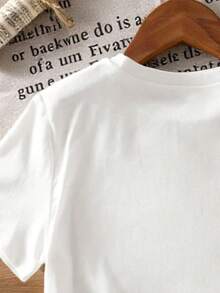 男童休闲恐龙印花短袖T恤，夏季 - 白色 - 查看 6