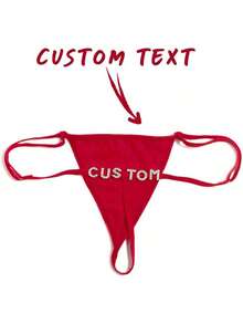 1 pieza Lencería personalizada con nombre de mujer, ropa interior de moda personalizada y regalo único - Burdeos - Ver 10