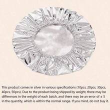 40PC/30PCS/20PCS/10pcs Simple Silver Foil Insulation Covers - Round & Lightweight Design, Non-Slip Sealed Edges, Food Insulation, Dust-Proof & Fresh-Keeping, Reusable, Suitable For Kitchen Tables, Family Gatherings, Picnics & Camping, All-Season Universal Fresh-Keeping Tools