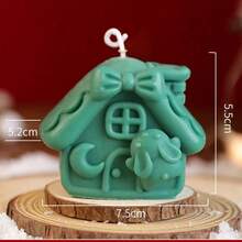 1 Pc House Shaped Scented Candle, House Decorative Soy Candle For Creating Atmosphere, Room Decoration, Girlfriend Gift, Graduation Gift, Birthday Gift, Wedding Gift, Mother's Day Gift, Valentine's Day Gift, Women's Gift, Girl's Gift, Wedding Gift, Wedding Souvenir, Home Decoration, Birthday Decoration, New Year Gift, Christmas Decorations, Christmas Gifts - Multicolor - View 12