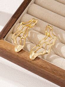 1pair Asymmetrical Geometric Earrings With European And American Style - Irregular Earrings - View 23