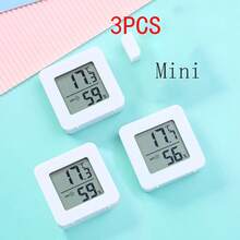 1pc/3pcs Mini Indoor Thermometer And Hygrometer - Home LCD Digital Temperature And Humidity Sensor Gauge, Compact And Lightweight, Easy-To-Read Display, Plastic Material, Suitable For Bedroom, Elderly And Youth, Bedroom Thermometer | Modern Aesthetics | Clear LCD Display, Humidity Hygrometer - White - View 13