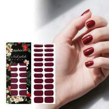 1pc Waterproof Nail Stickers 3D Stereoscopic Gloss Durable Waterproof Temperament Red Beautiful Nail Stickers - Multicolor - View 4