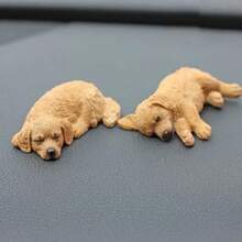 Golden Retriever Creative Simulation Car Ornament Cute Puppy Auto Decor For Center Console / Rearview Mirror Decoration Unisex Home And Vehicle Use - 2 Cute Golden Retrievers - View 9