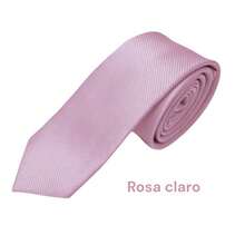 Men's Slim Fit Striped Tie, Twill Fabric, Casual, Wedding Gift, Everyday Wear. - 淺粉色 - 查看 2